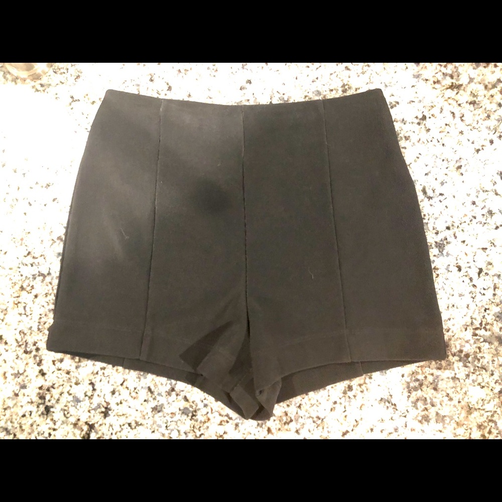 Black High-Waisted Shorts